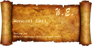 Wenczel Emil névjegykártya